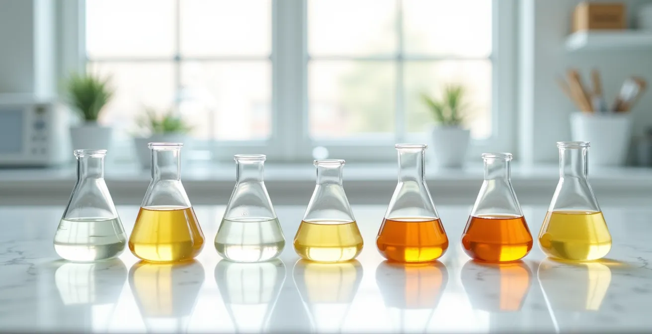 Escala visual del color de la orina como indicador de hidratación