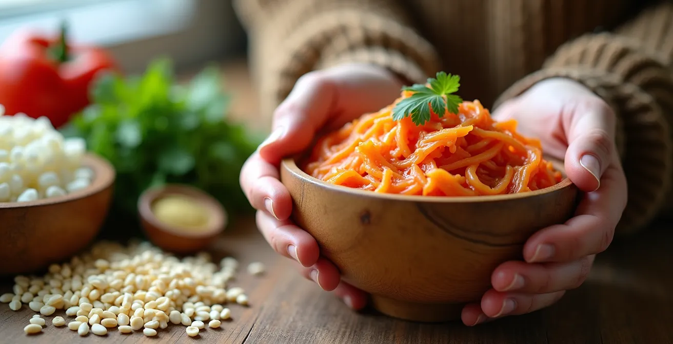 Alimentos fermentados y fibras para recuperar la microbiota intestinal